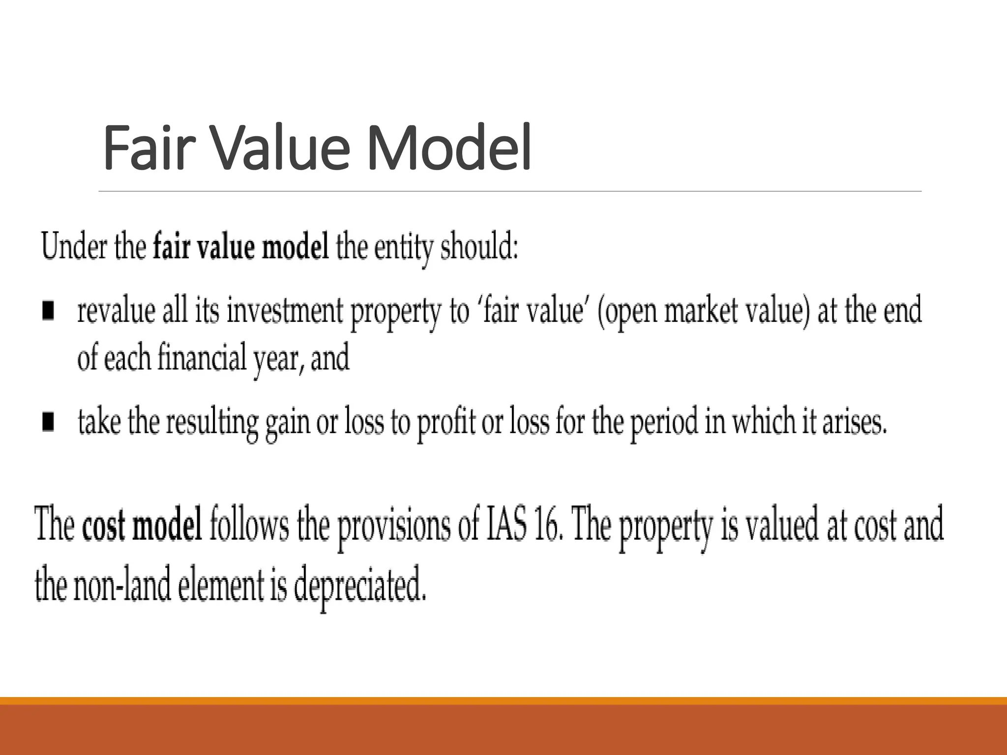 Fair Value Model
 