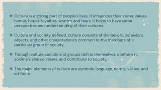 Chapter 1 Analyze the Concept Aspects and Changes in Culture and ...
