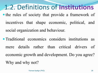 Institution Rule Chapter 1 and 2 Institution and Development.pptx