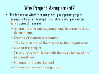 Chapter 1 An Overview Of Project Management | PPT
