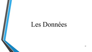 Les Données
32
 