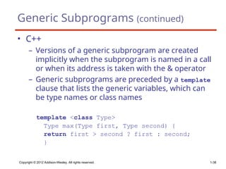 Comprehensive Overview of Subprograms: Design, Parameter Passing, and ...