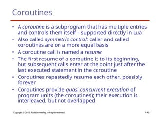 Comprehensive Overview of Subprograms: Design, Parameter Passing, and ...
