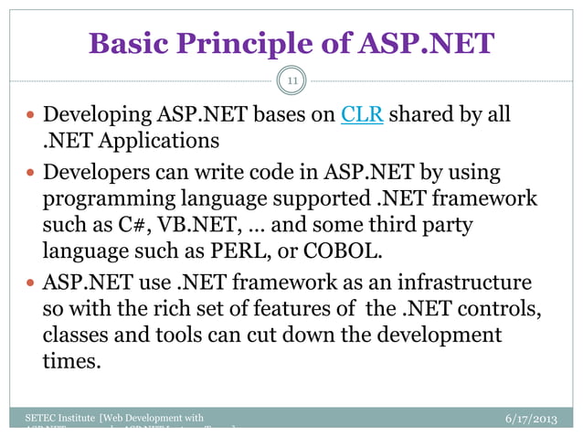 Chapter 1 (asp.net over view) | PPT