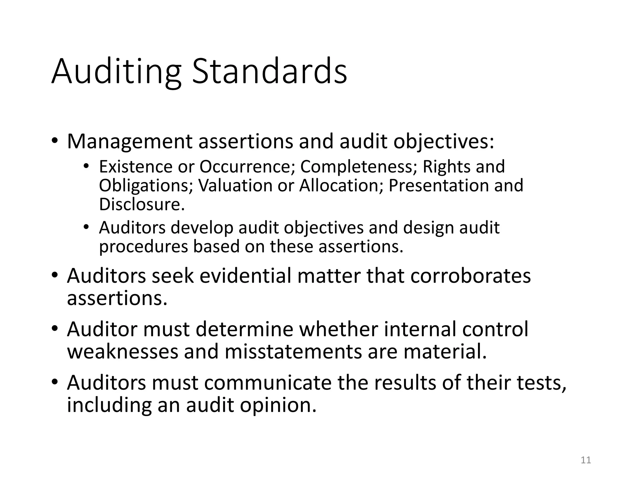 Chapter 1 auditing and internal control | PPTX
