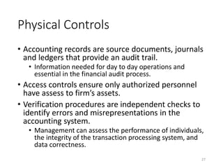 Chapter 1 auditing and internal control