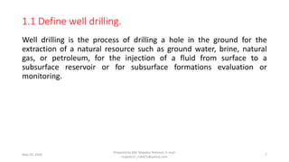 Drilling Process Examples Basic of well drilling process | PPTX