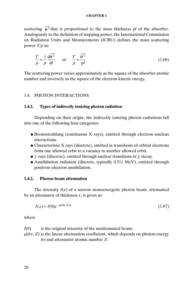 Chapter1 Basic Radiation Physics Pdf Chemistry Science