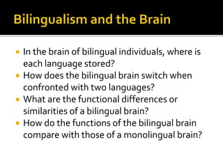 Chapter 1 bilingual advantage | PPTX
