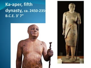 Ka-aper, fifth
dynasty, ca. 2450-2350
B.C.E. 3’ 7”
 