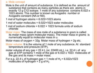 CHEMISTRY  basic concepts of chemistry