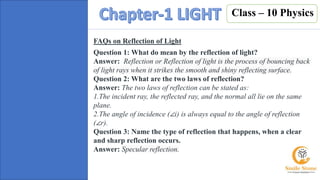 chapter 1 LIGHT: reflection and refraction class 10 physics.pptx