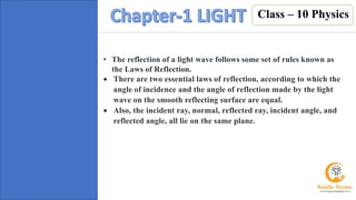 chapter 1 LIGHT: reflection and refraction class 10 physics.pptx
