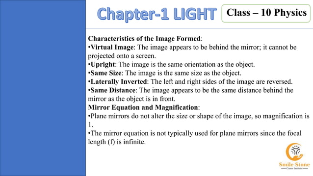 chapter 1 LIGHT: reflection and refraction class 10 physics.pptx