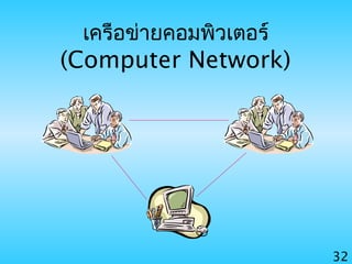 32
เครือข่ายคอมพิวเตอร์
(Computer Network)
 