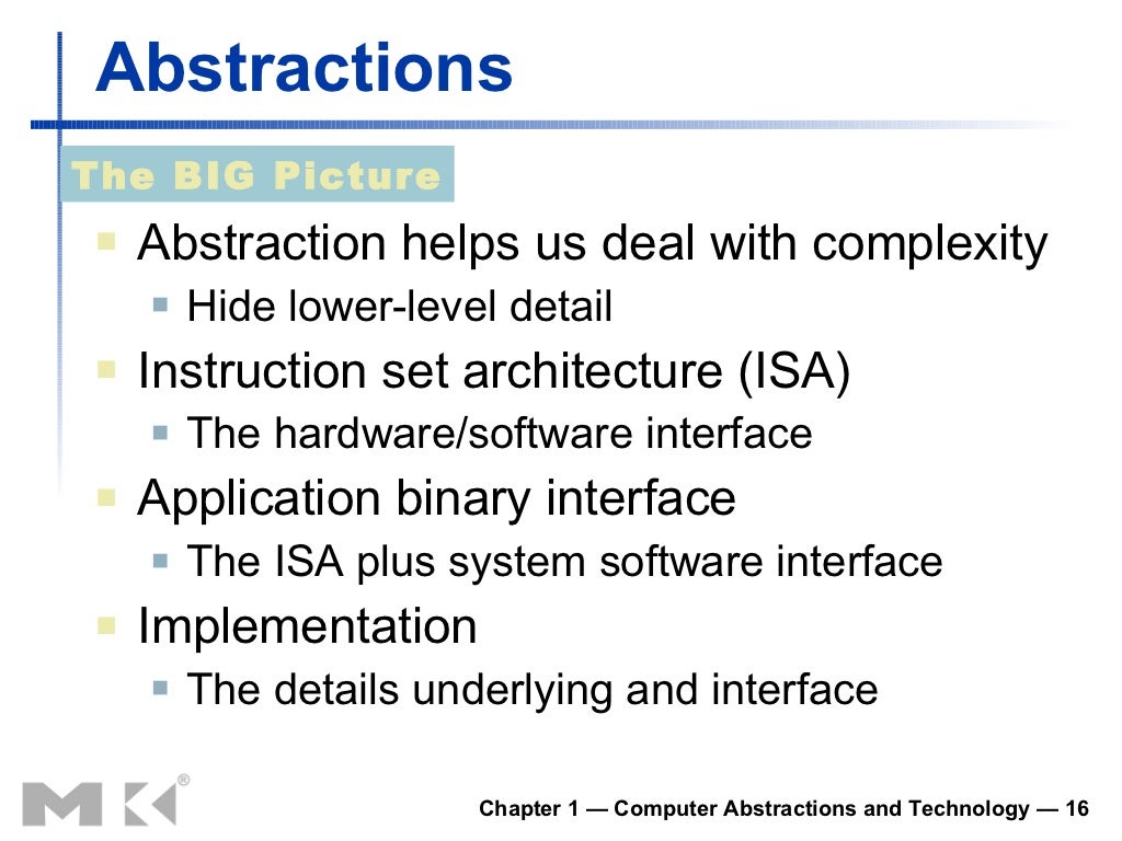 Chapter 1 computer abstractions and technology