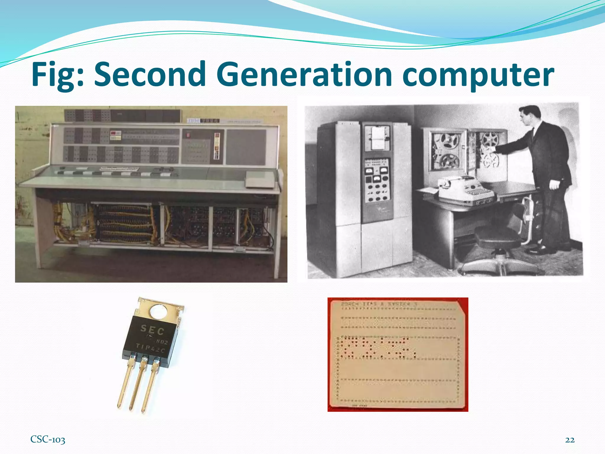 Fig: Second Generation computer
22
CSC-103
 