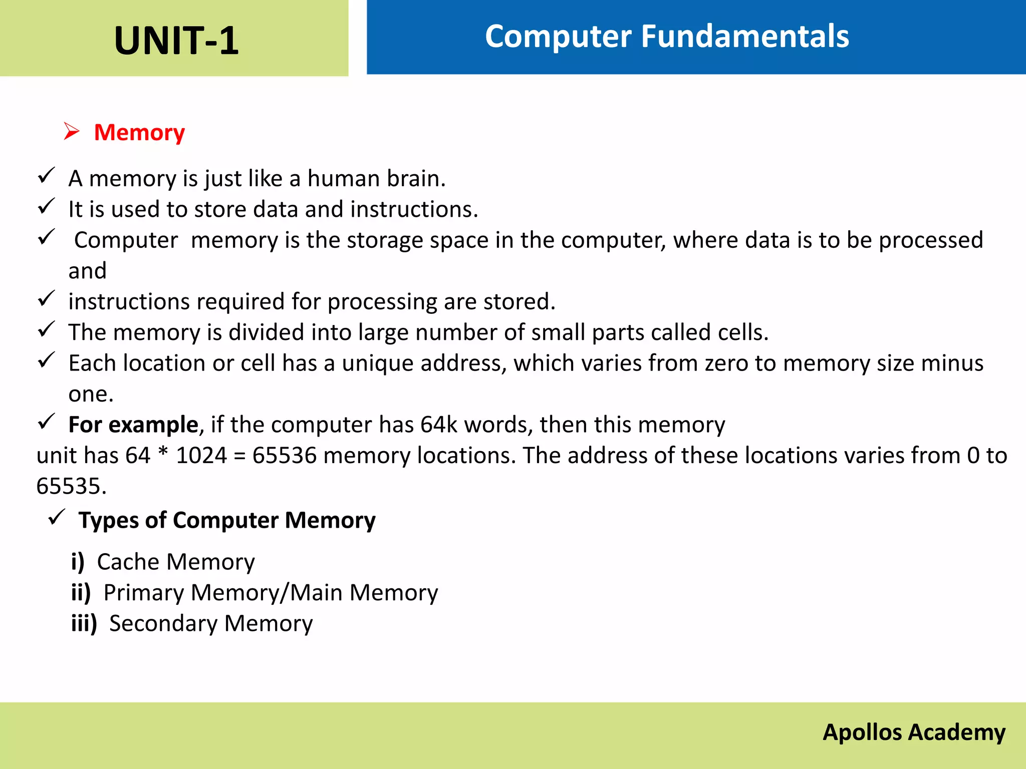 Chapter 1 computer fundamentals | PPTX | Operating Systems | Computer ...