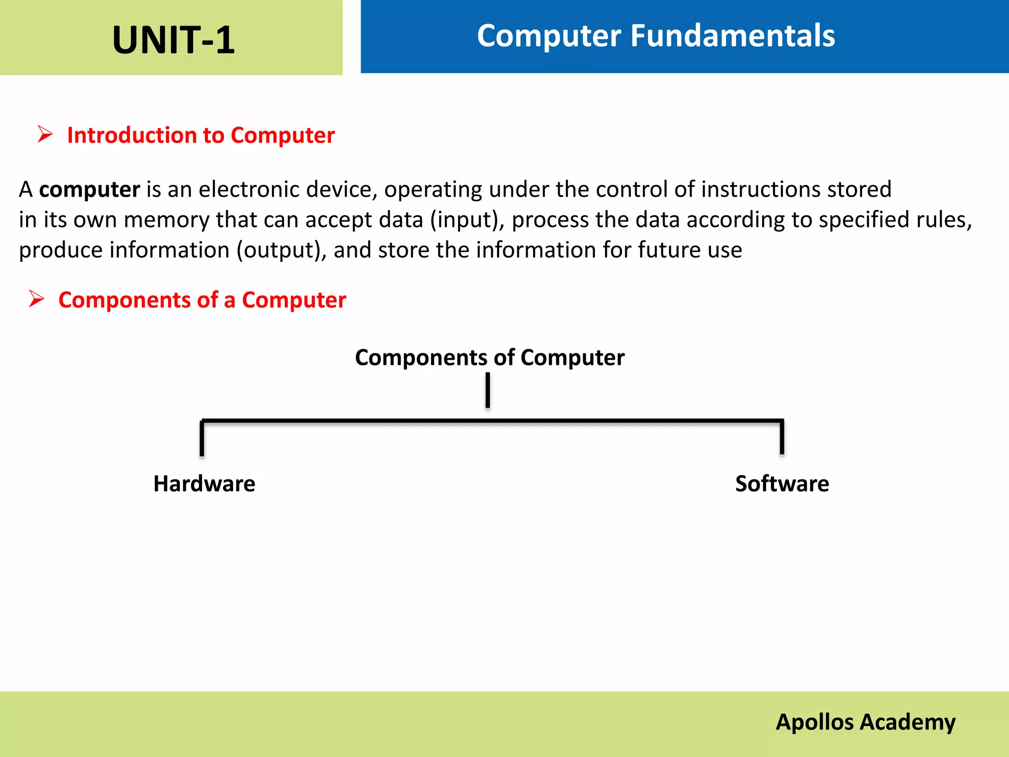 Chapter 1 computer fundamentals | PPTX | Operating Systems | Computer ...
