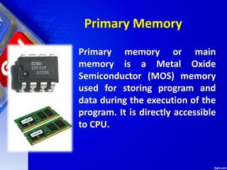 Computer Processor Primary Memory Chapter 1 Computer Fundamentals (XI) (1).pptx