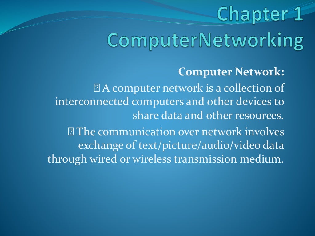 Chapter 1 computer networking Class 12th