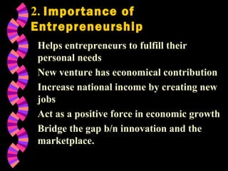 Chapter 1 concept and nature of entrepreneurship | PPT