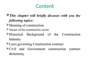 chapter 1: Introduction to construction law and contract . ppt | PPTX
