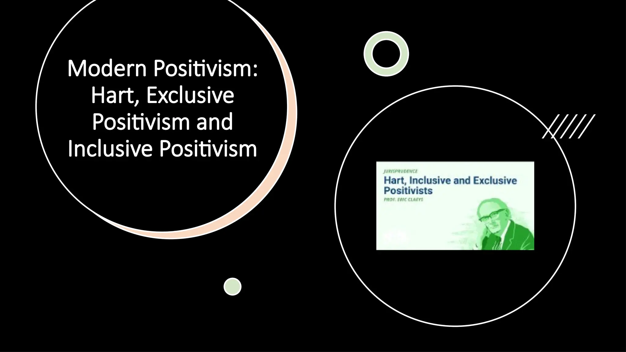 Modern Positivism:
Hart, Exclusive
Positivism and
Inclusive Positivism
 