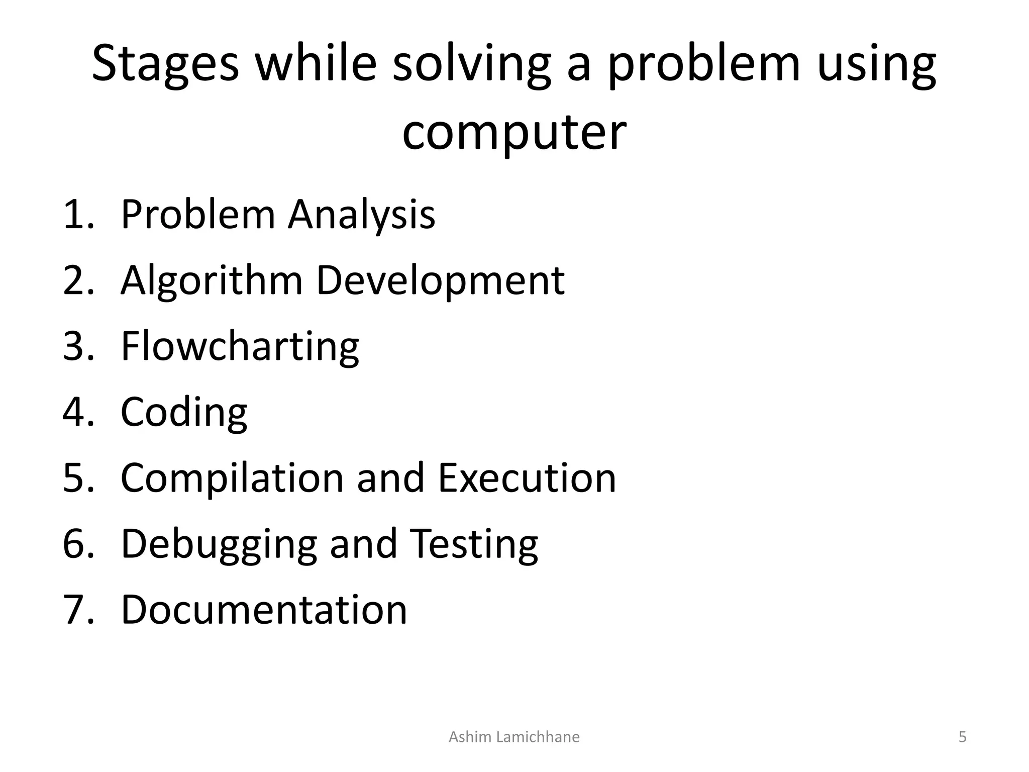 Unit 1. Problem Solving with Computer | PPT