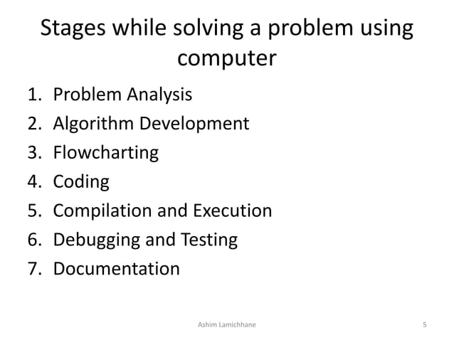 Unit 1. Problem Solving with Computer | PPTX