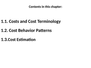 Chapter 1 Cost Behavior and Estimation.pptx