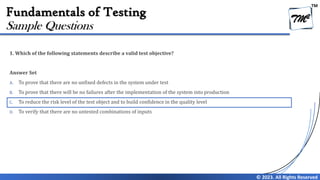 Chapter 1 - Fundamentals of Testing V4.0 | PDF