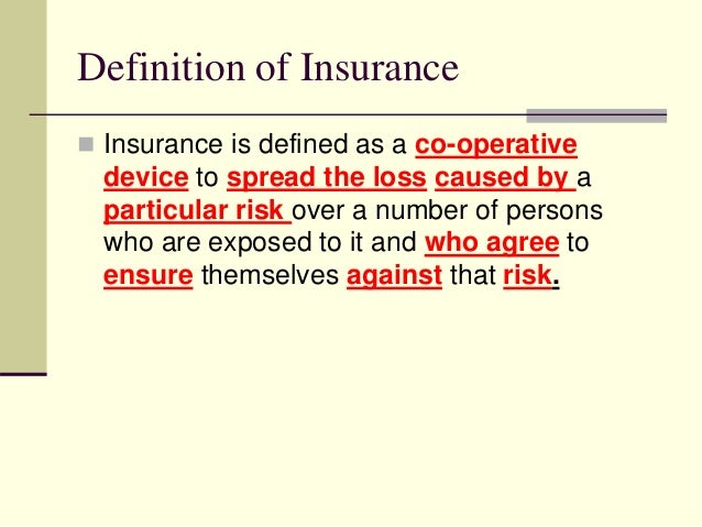 Chapter 1[definition and nature of insurance]