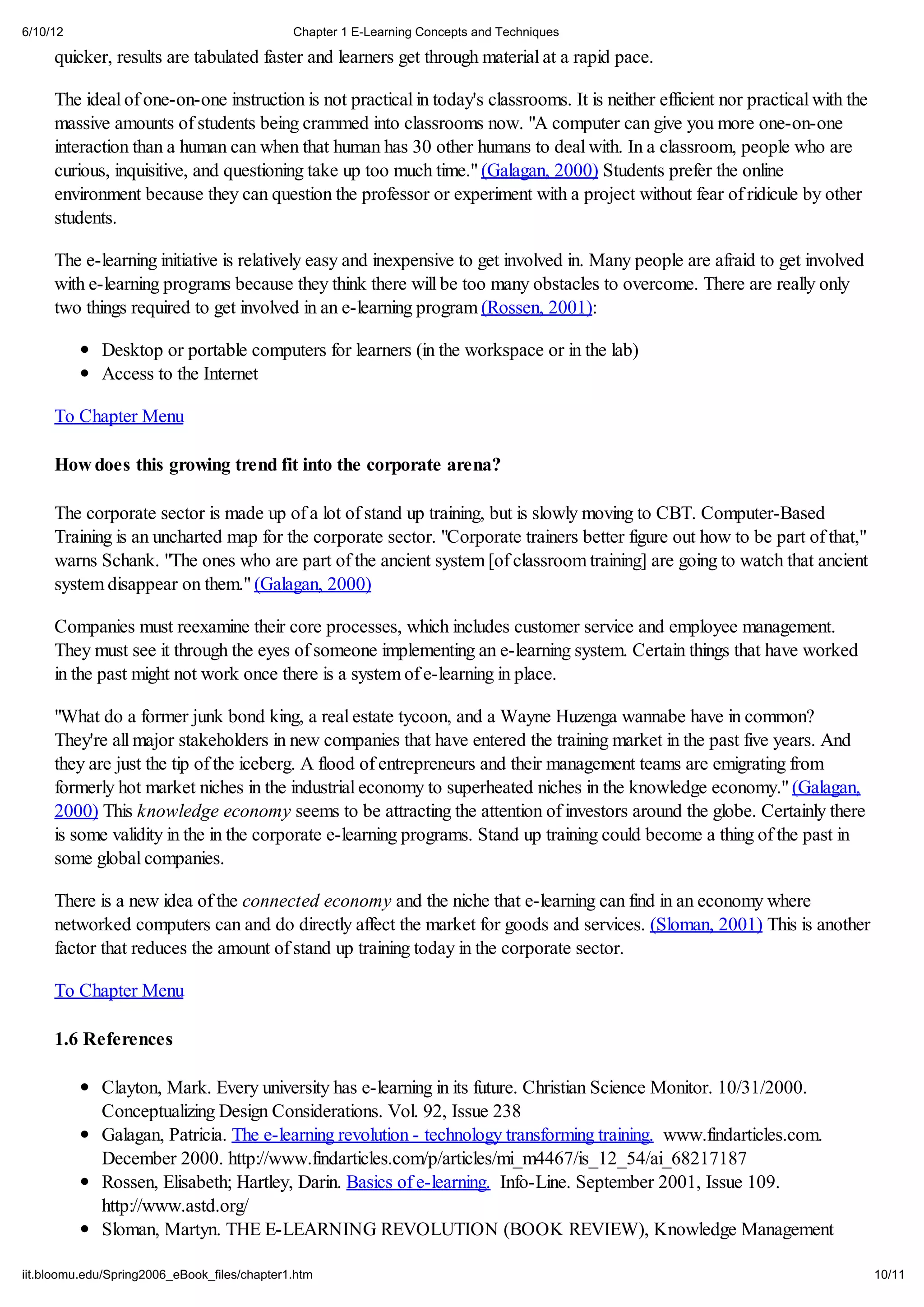 Chapter 1 e learning concepts and techniques | PDF