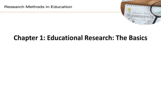 Chapter 1: Educational Research: The Basics
 