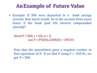 Future Value Example Problems Energy economics | PPTX