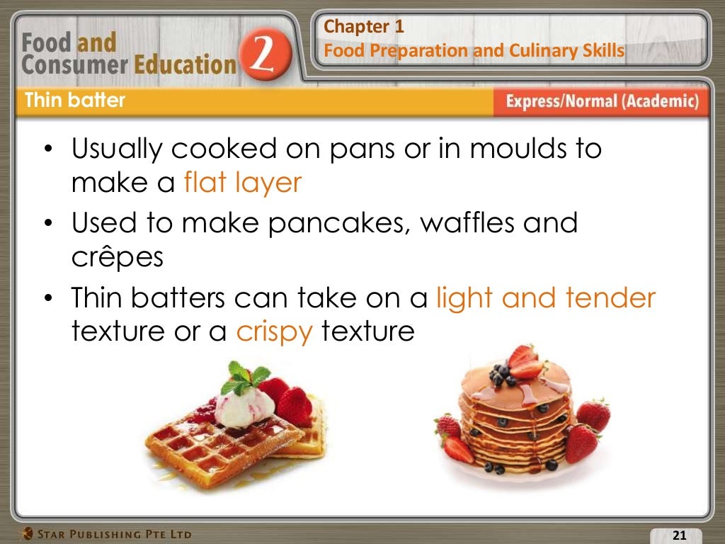 Chapter 1 Food Preparation and Culinary Skills
