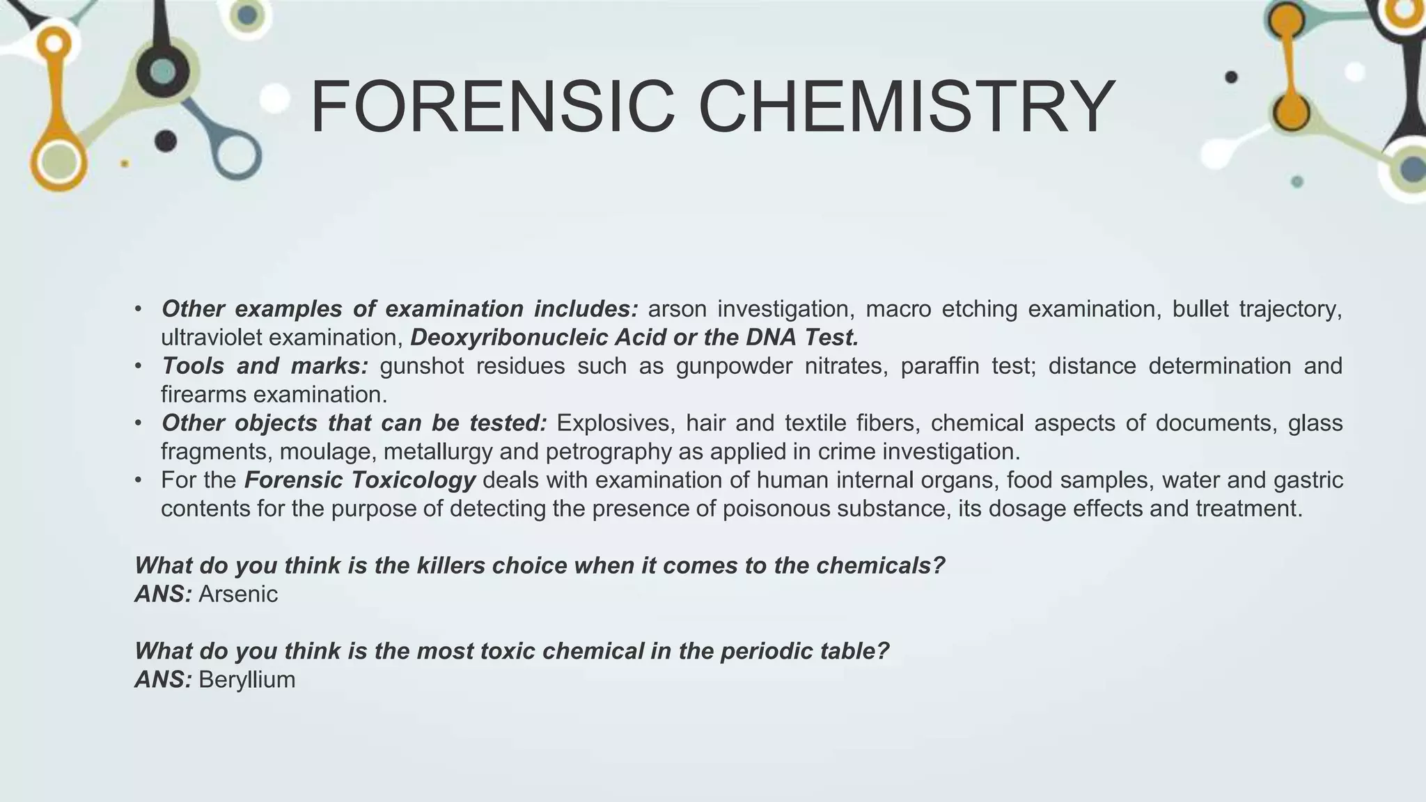 Chapter 1 forensic chemistry PPTX