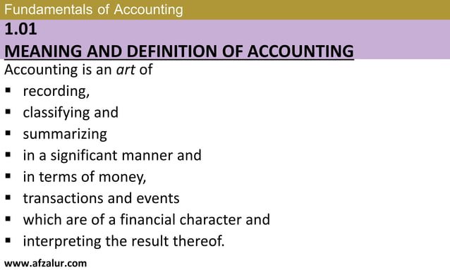 Chapter 1: Fundamentals of Accounting | PPTX