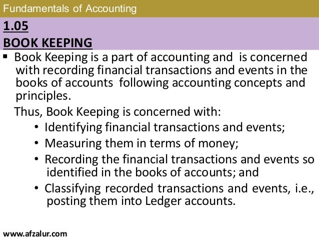 Chapter 1 Fundamentals Of Accounting