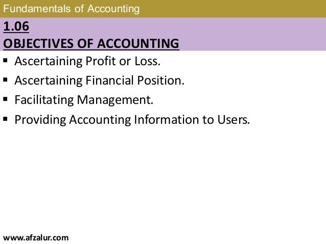 objectives of an accountant