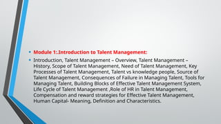 Talent Management Introduction Example Chapter 1 GTMregarding talent management | PPTX