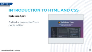 CHAPTER 1_ HTML and CSS Introduction Module | PPTX | Web Design and ...