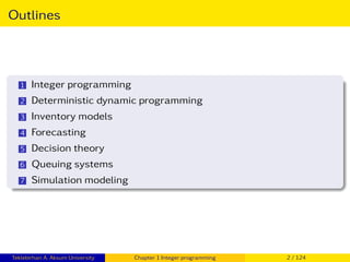 Chapter 1 Integer programming problemspdf | PDF