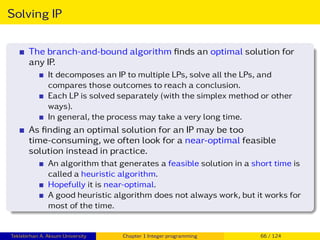 Chapter 1 Integer programming problemspdf | PDF