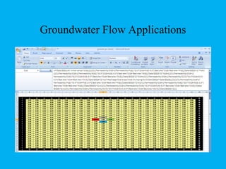 Groundwater Flow Applications
 