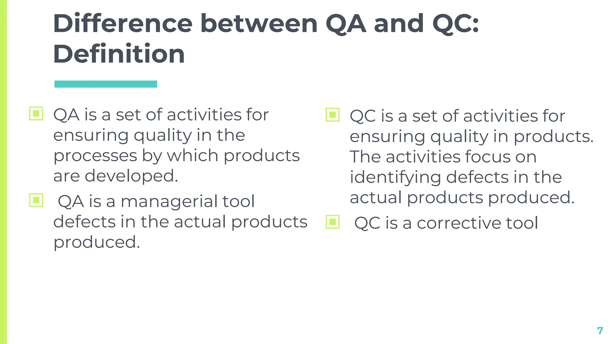 Chapter 1 QA & QC, ROLES AND RESPONISIBILITIES | PPT