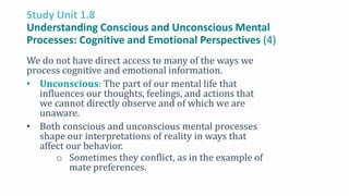 Unconscious Processes Examples Chapter 1 introduction full | PPTX