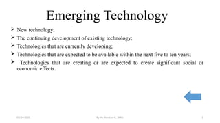 chapter_1_Introduction to Emerging Technologies | PPTX