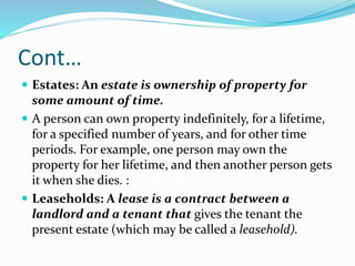 Chapter 1 introduction of law of property | PPTX